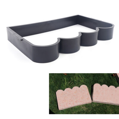 Plastic Garden Brick Edging Concrete Mould DIY Fence cement Pond Lawn Mold