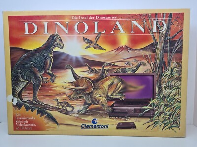 DINOLAND CLEMENTONI 1993 Brettspiel Mit VHS Kasette Selten Retro Spiel Top