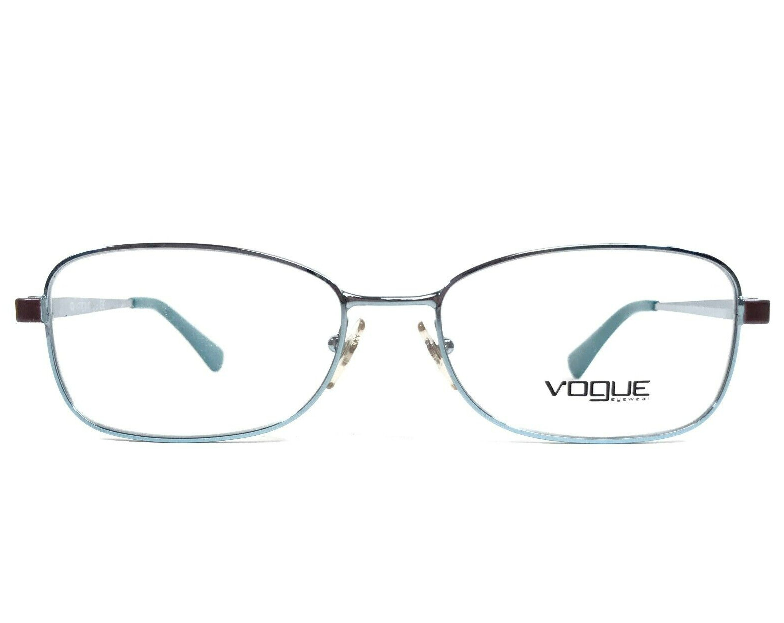 Оправа для очков Vogue VO3904 716 Лазурно-голубая, коричневая, Кошачий глаз, проволочная оправа 54-17-135