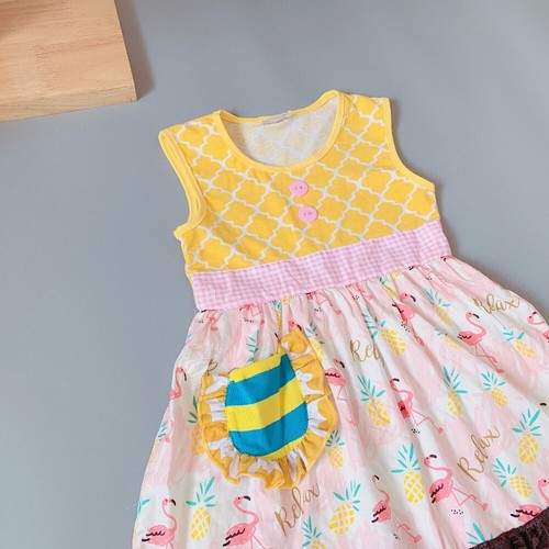 NEW Boutique Flamingo Girls Sleeveless Ruffle Dress 2-3 3-4 5-6 6-7 7-8 - Picture 7 of 18