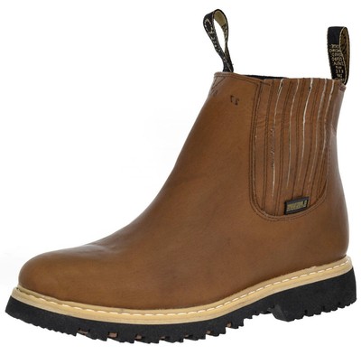 Mens Tan Tough Durable Rubber Sole Slip Boots Shoes Elastic  display picture 2