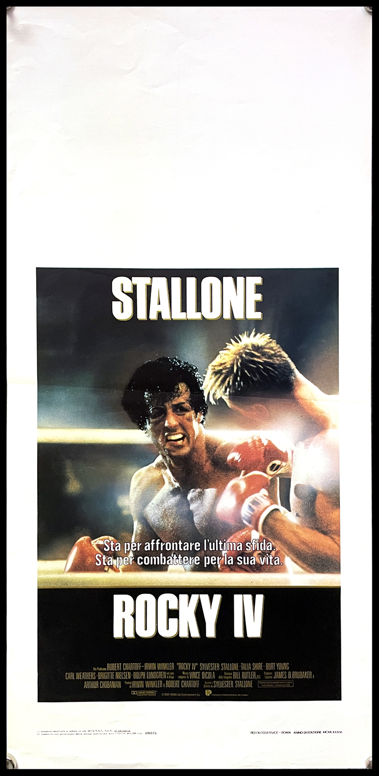Locandina originale film Rocky IV (1985) - Regia di Sylvester Stallone