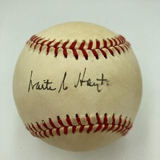 Waite Hoyt Single Signed Official League Baseball JSA COA RARE