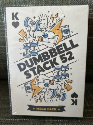 DUMBBELL STACK 52 Dumbbell Exercise Workout Card Game - MEGA Pack plus 52 extras