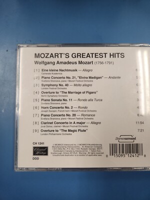 Mozart's Greatest Hits CD Classical Heritage Intersound Orchestra