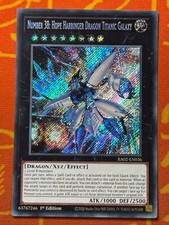 YUGIOH NUMBER 38: HOPE HARBINGER DRAGON TITANIC GALAXY SECRET RARE RA02-EN036