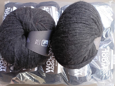 10 x 50g WOOLADDICTS Faith by Lang Yarns  Col.70 anthrazit