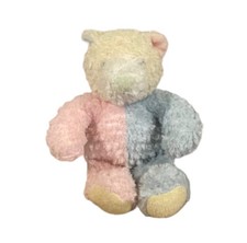 First  Main Nubby Baby Bear Rattle Teddy Bear Plush Lovey Pink Blue 8"  2163