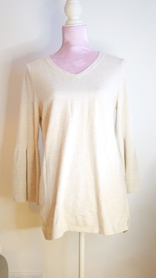 Damen Pullover H by Halston beige Größe S