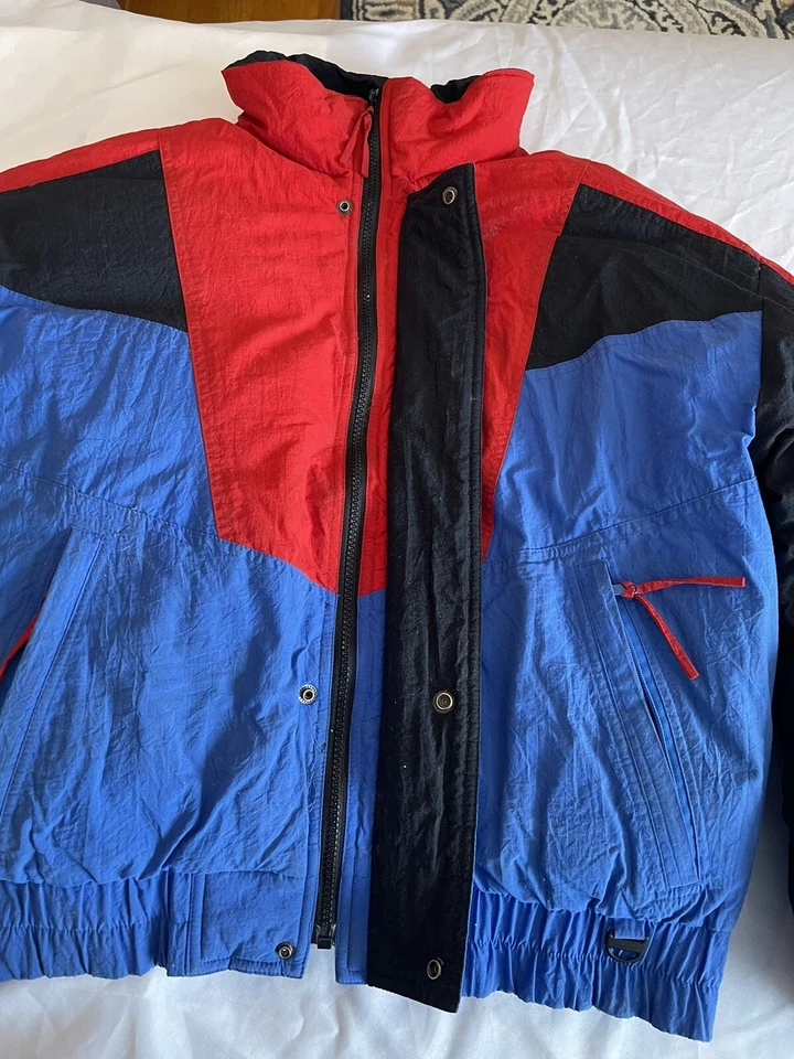 Chaqueta Field & Stream Vintage Plumón Hinchada Multicolor Para Hombre Mediana Azul Negro Rojo Foto 3 de 4