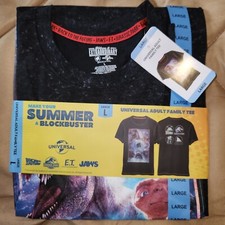 Universal Studios Adult Family Tee L Jaws, Back To The Future,E.T, Jurassic Park