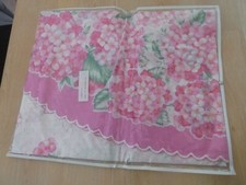 wunderschöne runde Tischdecke mit 6 Servierten, Hortensien,  170 cm, neu