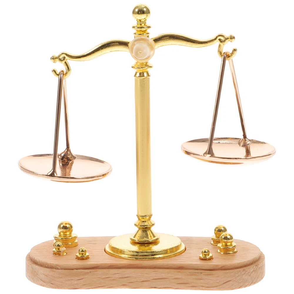 Small Brass Weight Scale Toy Scale Justice Scale Retro Balance Scale Weight