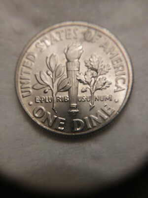 2020 p Roosevelt dime with die chips extra thick rim and small rim cud