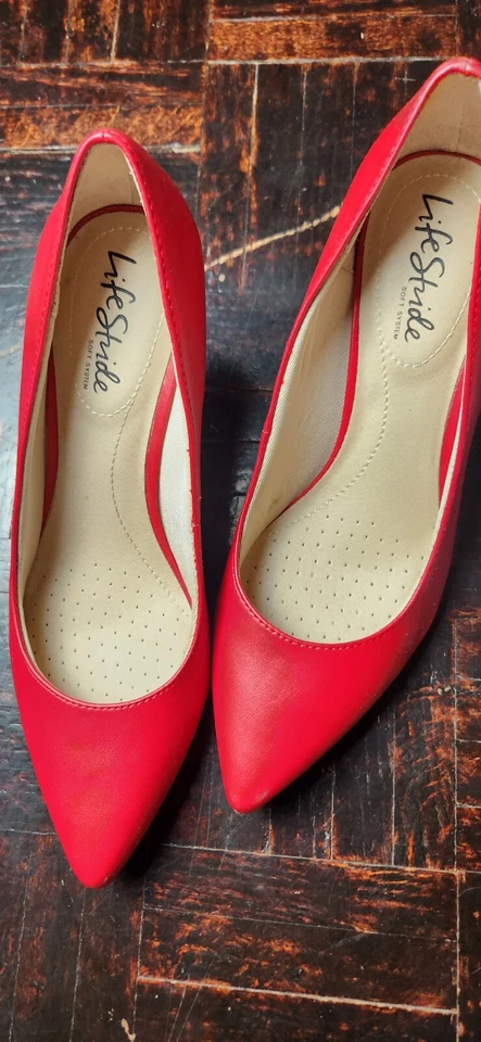 LifeStride Para Mujer Sevyn Zapatos de salón Rojo EE. UU. 6.5 Cómodos Zapatos de oficina Foto 4 de 4
