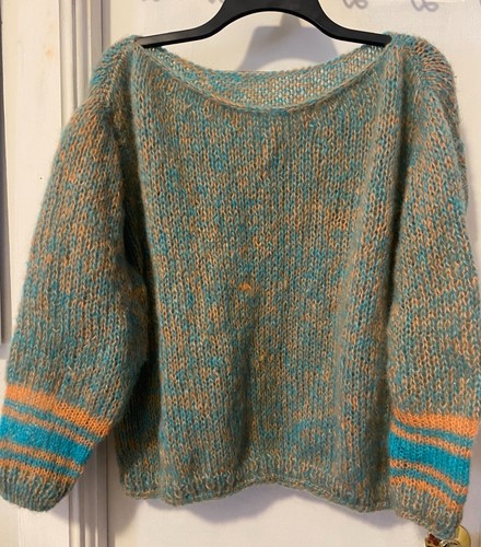 NEW Mohair sweater long sleeves, sz L, Multicolor stylish unique. - Picture 2 of 3