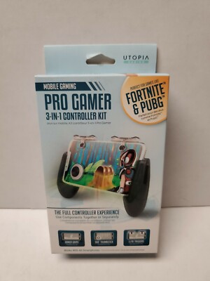 New Elite Gamer 3 in 1 Smartphone Controller Kit Black Fortnite PUBG Games Gift