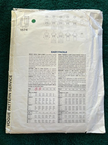 Vogue Patterns ~ CUT PATTERNS are all Size 8-10 * ~ * ~ * ~ * Listing 7217 - Picture 11 of 25