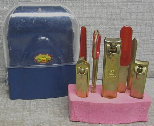GOLD PLATED MANICURE & PEDICURE SET JINGLING ONE SEVEND