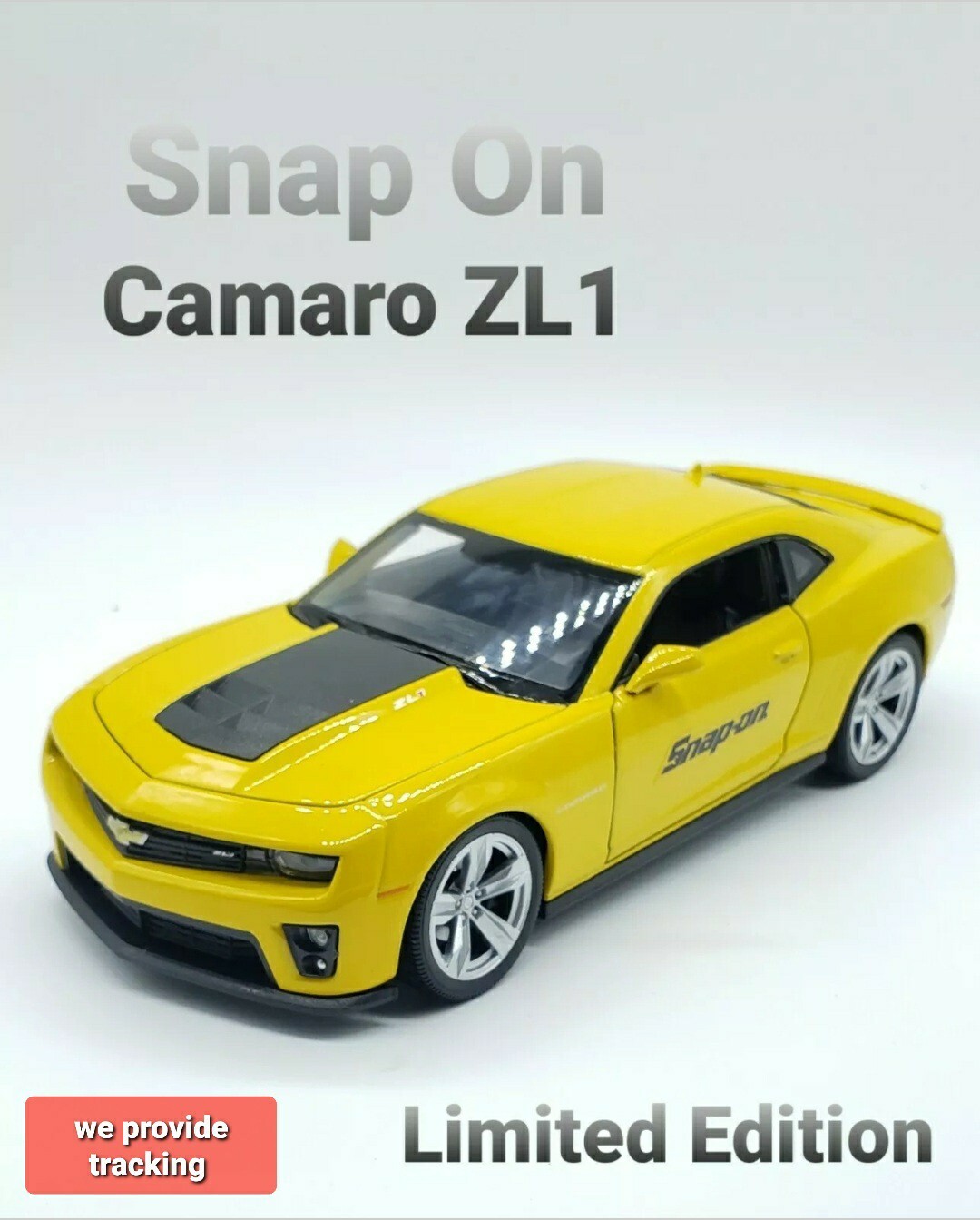 Snap On Tools Chevy Camaro  ZL1 Yellow 1:24 scale diecast LI