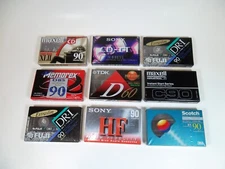 Mixed Lot of 9 Sony Maxell TDK Memorex Fuji Scotch Cassette Tapes