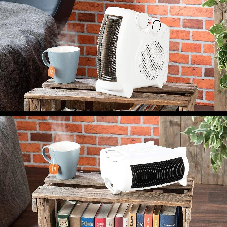 Stufa Elettrica 2000W Termoventilatore Caldo Freddo 3 Modalità Per Bagno Camere - Immagine 2 di 4