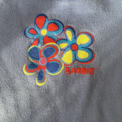 Vtg 2002 Barbie Avenue Girls Blue Flower Sweatshirt Crewneck Size 3T/4T - Picture 2 of 8