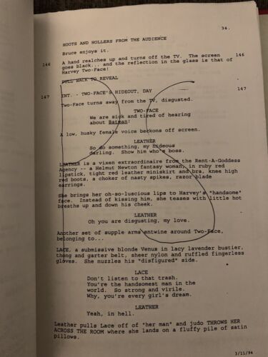 ORIGINAL SHOOTING DRAFT SCRIPT - BATMAN FOREVER 1994 - Picture 3 of 5