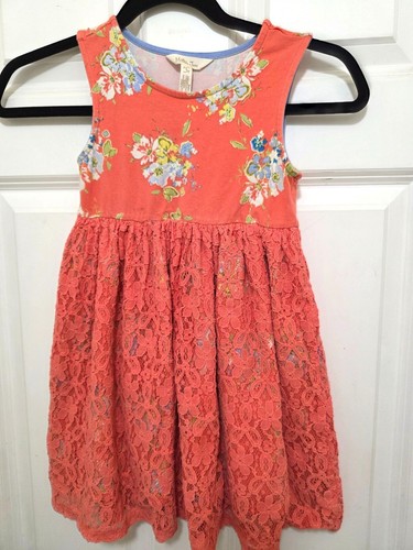 Matilda Jane Set Of 2 Coral & Aqua Floral Girls Dresses Size 6 - Picture 2 of 11