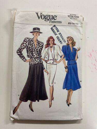 VOGUE Paper Sewing Pattern Skirt & Jacket #9968 Size 12,14,16 Complete Uncut - Photo 1/2