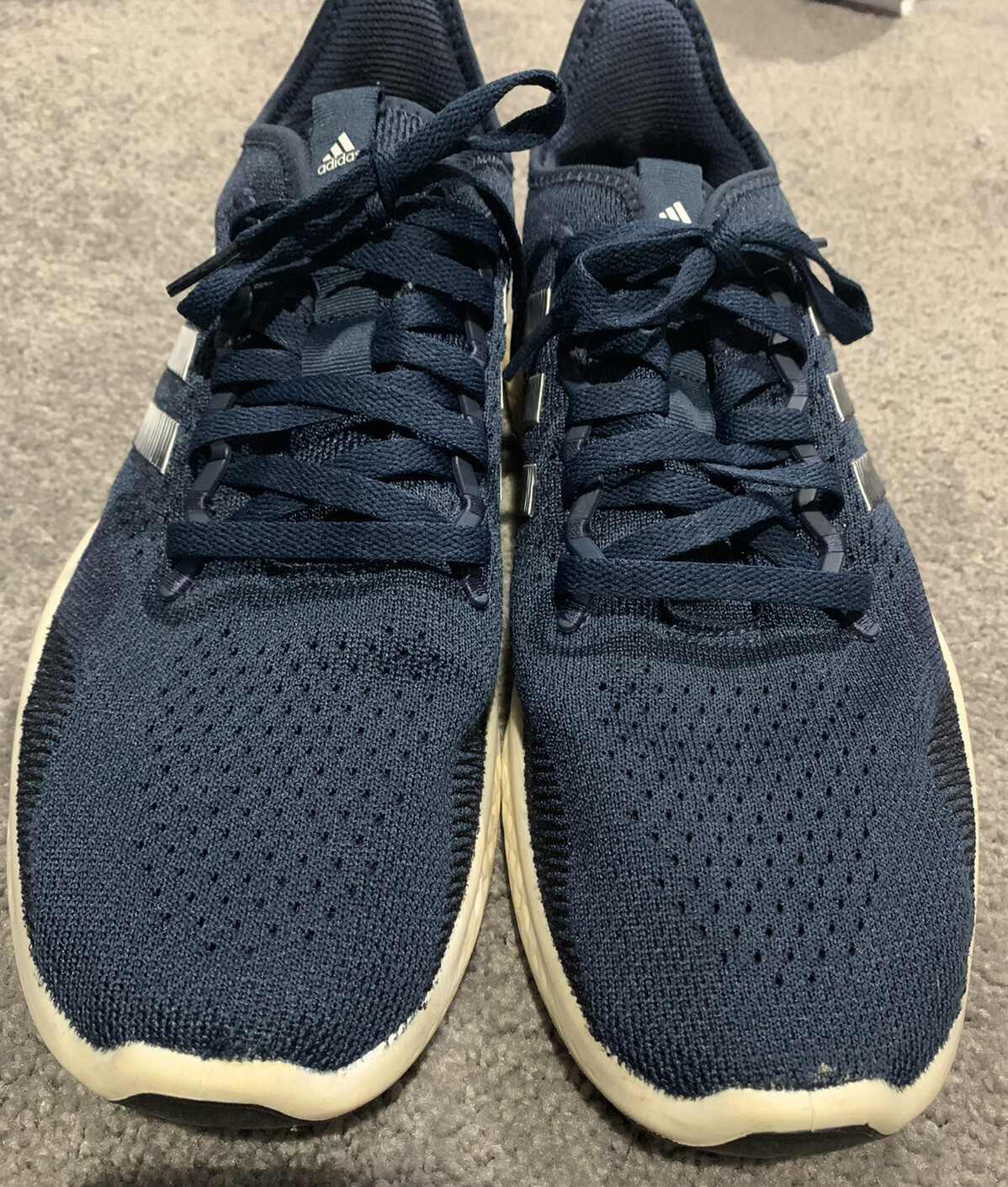 Adidas Mens Fluidflow 2.0 Running Shoes Blue White FZ… Gem