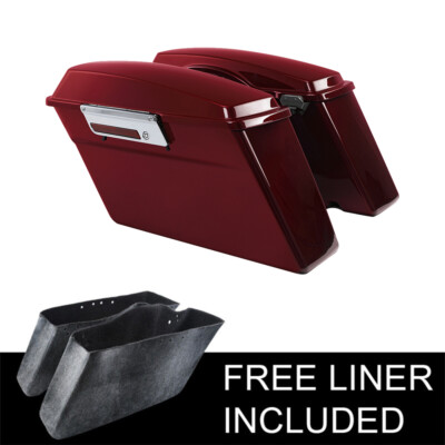 Hard Saddle Bags Fit For Harley Touring Road King Electra Street Glide 1994-2013