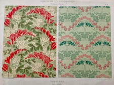 Deco Paris 1920-French Design TENTURES by “J. Bohl” Antique Lithograph