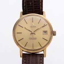 OMEGA Seamaster, Automatic, 3-Zeiger Uhr mit Datum, Lederarmband