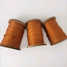 Make Market Jute Twine Lot Of 3 Wood Spools , 540 Ft. Rustic Orange Fall Crafts