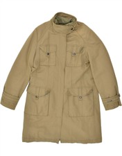 Penny Black Womens Padded Coat Uk 12 Medium Khaki Cotton Ab10