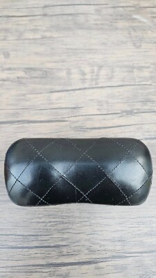 Chanel Glasses Sunglasses Case Black Quilted Leather Hard