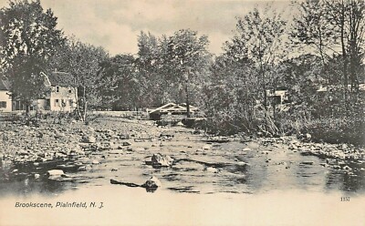 Plainfield NJ~Brook Szene Foto Postkarte
