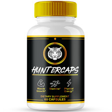 Hunter Caps Men Capsules, Support Extra Strength Male Performance Pills 60ct