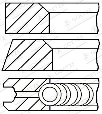 Goetze Engine Kolbenringe Kolbenringsatz Kolbenringzange FüR Renault 18 134_-image