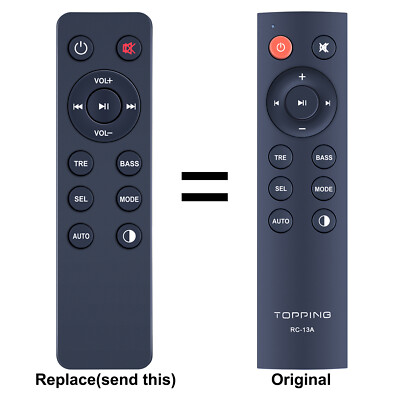 New RC-13A Replacement Remote Control Compatible with Topping MX3