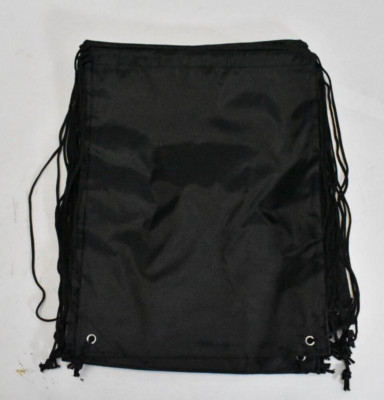 Back Pack String Polyester Drawstring Backpack Pull String Athletic Black Lot Of 10 17.5 ...