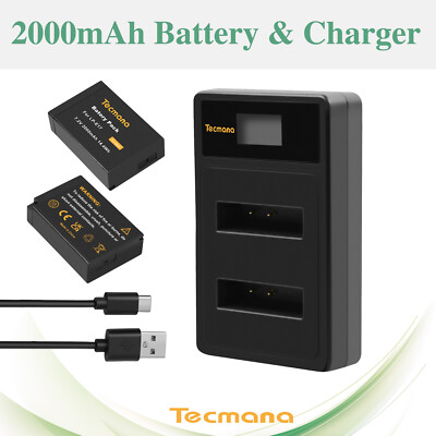 2X 2000mAh Akku Für Canon LP-E17 EOS R8 R10 R50 R50 V R100 RP 200D II+Ladegerät