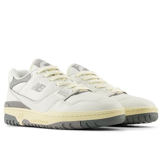 New Balance 550 Men's BB550PTC White and Gray Leather Sneakers NEW