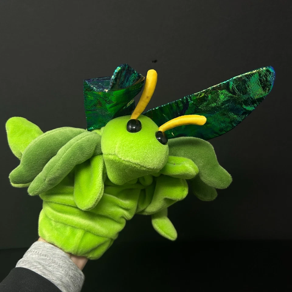 Caltoy Flying Insect Bug Hand Puppets Dragonfly Butterfly Grasshopper Lot of 3 - Image 3 of 4