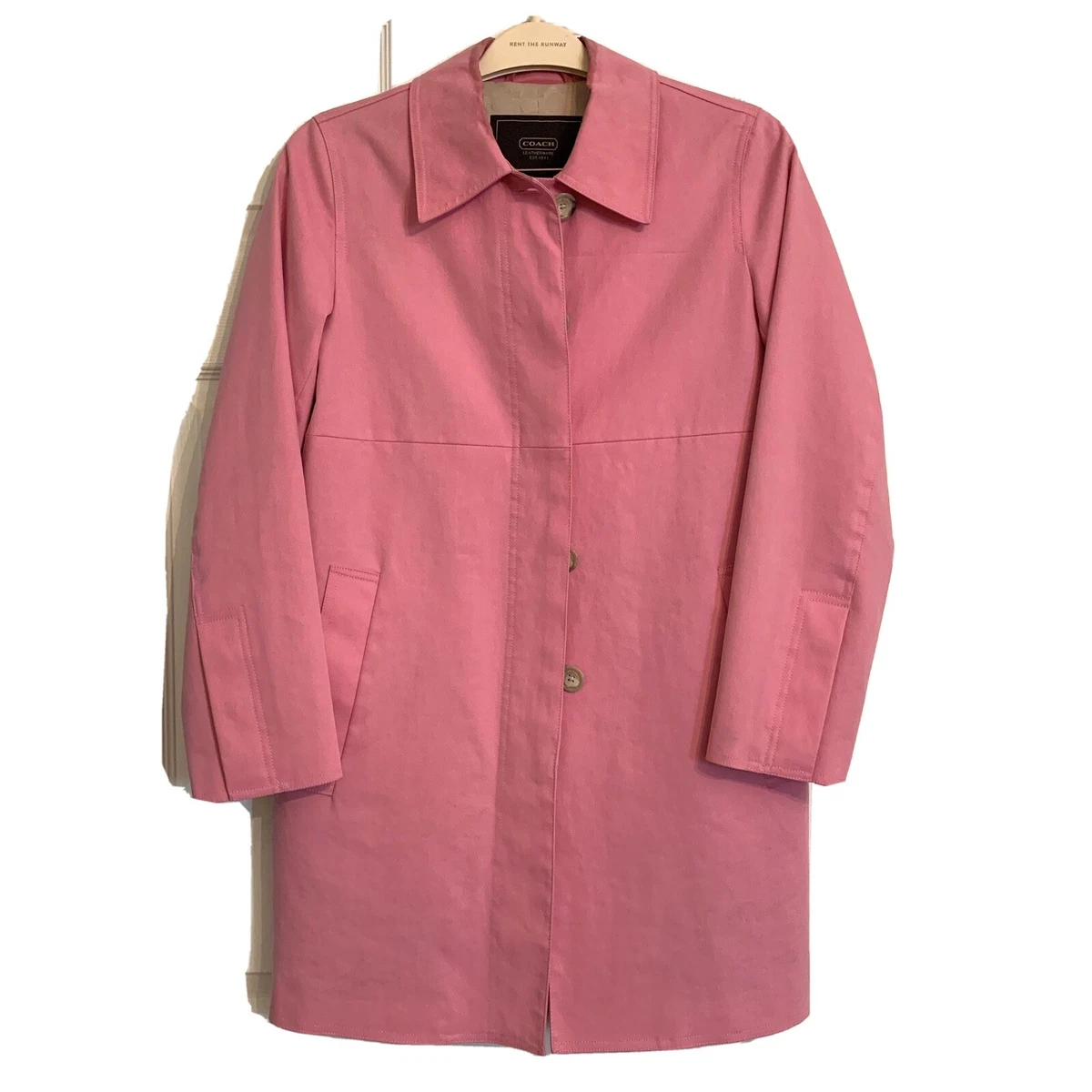 Coach hotsell pink coat