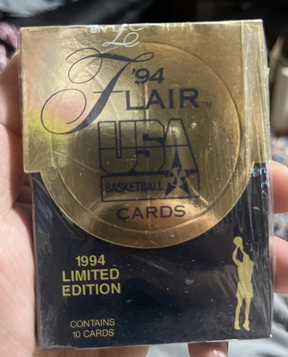 94 flair usa basketball cards limited edition 1994 1994/95 Fleer Box (24/10) foil lettering near the bottom 1994 Flair USA #77 Shaquille