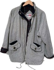 Vintage GF Sport Gray Plaid Heavy Big Jacket Size Medium Large 