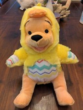 WINNIE THE POOH EASTER PLUSH IN CHICK COSTUME DISNEY STORE PATCH ON FOOT NWT