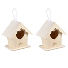 Wooden Bird House Hanging Birdhouse Bird Nest Decorative bird nest decoration